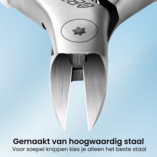 Close-up van scherpe kniptang gemaakt van hoogwaardig staal met geborstelde afwerking