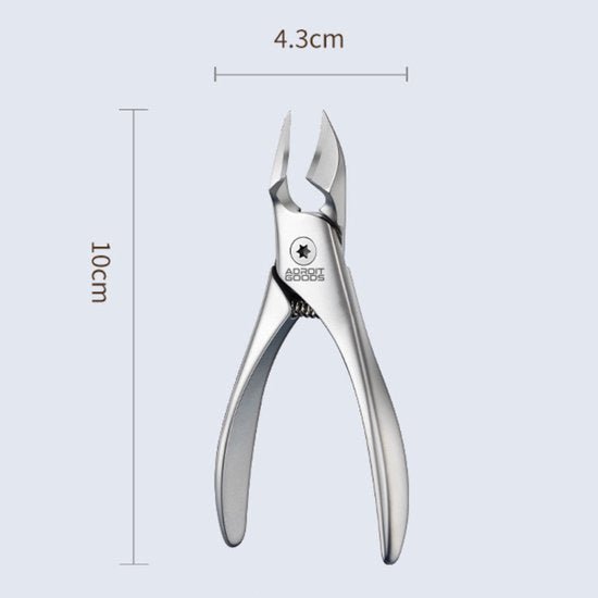 Roestvrijstalen tang met scherpe snijkanten van 10 cm lengte en 4,3 cm breedte
