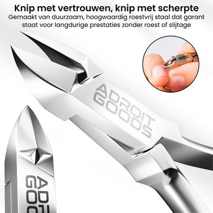 Roestvrijstalen kniptang met scherpe punt en ergonomische handgreep voor precisieknippen