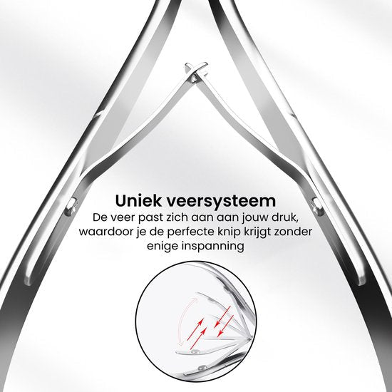 Close-up van een innovatief veersysteem voor perfecte knip zonder inspanning.