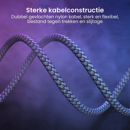 Dubbel gevlochten nylon kabel met sterke, flexibele constructie tegen slijtage en trekken