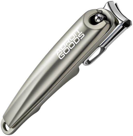 roestvrijstalen nagelknipper met zacht afgeronde handgreep en metalen snijblad