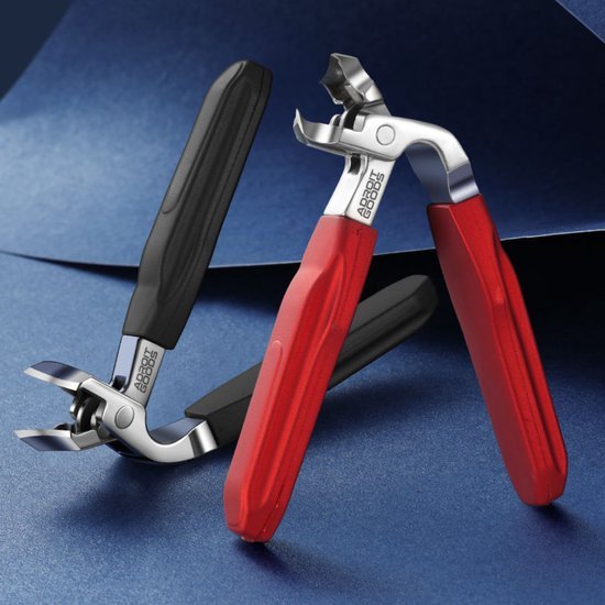 twee stevige tangetjes met zwart en rood handvat, ontworpen voor precisiewerk