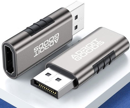 USB-adapter met metalen behuizing en zwarte grip, voor verbinding van verschillende apparaten