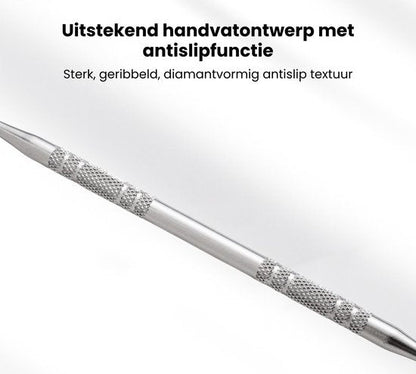 Sterk metalen gereedschap met geribbeld, diamanten antislip handvatontwerp