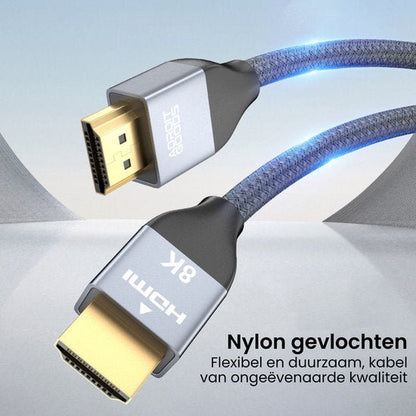 Nylon gevlochten HDMI-kabel met 8K-ondersteuning, flexibel en duurzaam ontwerp van hoge kwaliteit
