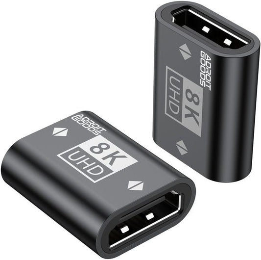 Zwarte adapter voor 8K UHD video met compacte, robuuste behuizing van AdroitGoods