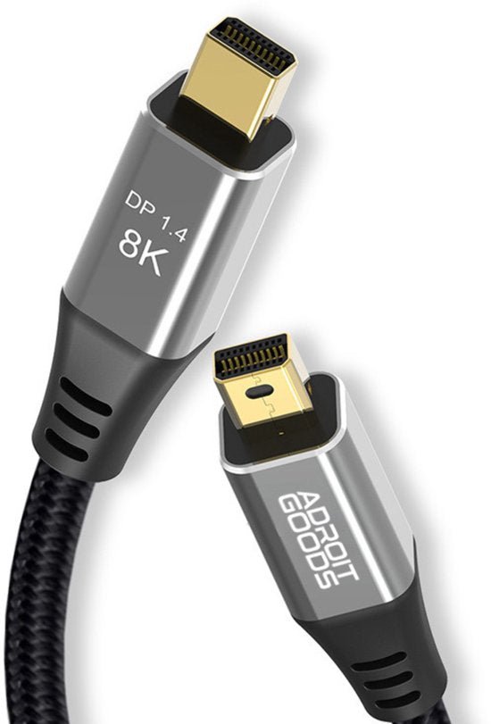 close-up van een duurzame kabel met metalen connectoren voor hoge resolutie videoverbindingen