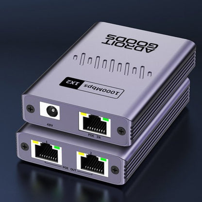 twee metalen netwerkpoorten met 1000mbps snelheid en poe-adapter van AdroitGoods