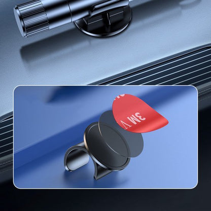 Zwarte slimme telefoonhouder met 3M bevestiging voor op het dashboard van de auto