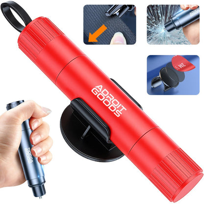 Rode multifunctionele veiligheidshamer met gordelsnijder en ruitbreker voor noodgevallen