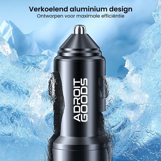 Zwart aluminium apparaat met koelontwerp tegen ijsachtergrond voor efficiëntie