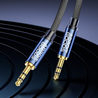 Draadloze kabel met gouden 3,5 mm audio-aansluitingen en gevlochten behuizing AdroitGoods