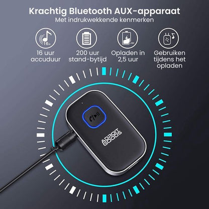 AdroitGoods Bluetooth AUX-apparaat met lange batterijduur en opladen tijdens gebruik