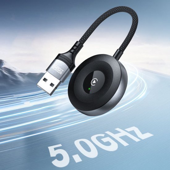 draadloze USB-adapter met rond ontwerp en gekabelde aansluiting voor 5.0 GHz netwerken