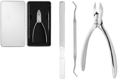 roestvrijstalen nagelknipper set met doos, vijl, en manicure tool voor verzorging