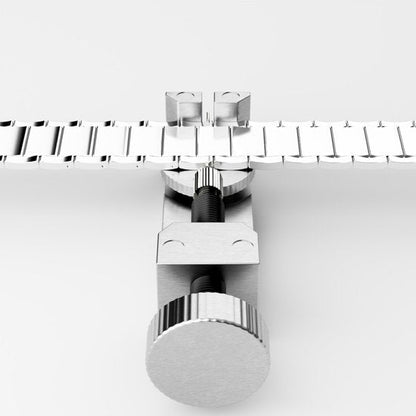 Zilverkleurig metalen gereedschap voor het inkorten en aanpassen van horlogebandjes nauwkeurig en stevig