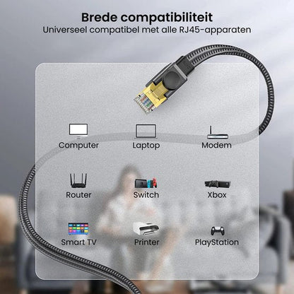 RJ45-kabel met brede compatibiliteit voor computer, laptop, modem, router, switch en gameapparaten