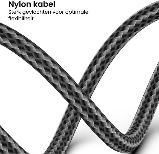 Sterk gevlochten nylon kabel met stevige structuur voor optimale flexibiliteit en duurzaamheid