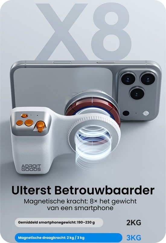 Smartphonecamera met magnetische lensadapter en bedieningsknoppen van AdroitGoods