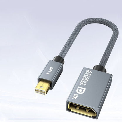 grijs AdroitGoods DP-kabeladapter met gevlochten kabel en gouden connectoren
