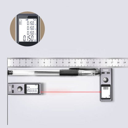 laserafstandsmeter met geïntegreerde liniaal en pen voor nauwkeurige metingen in centimeters