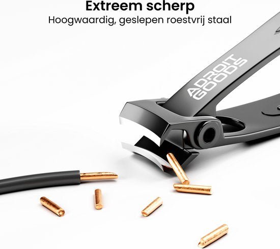 Nailknipper van geslepen roestvrij staal knipt koperen nageluiteinden nauwkeurig af