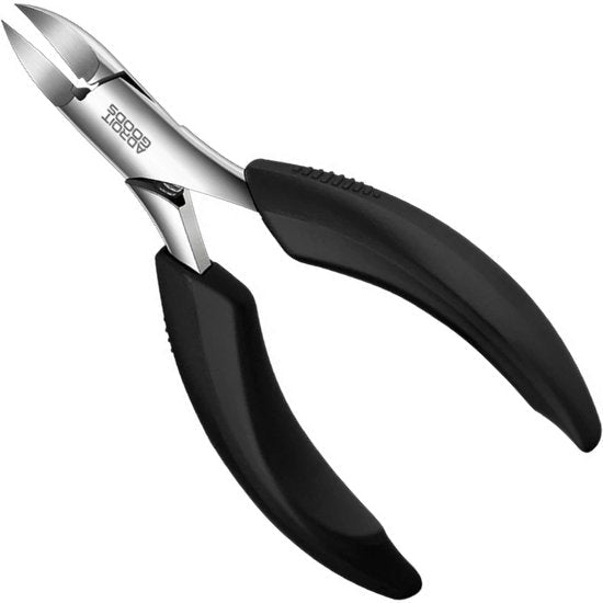 kappersnageltang met roestvrijstalen kop en ergonomische zwarte handgrepen