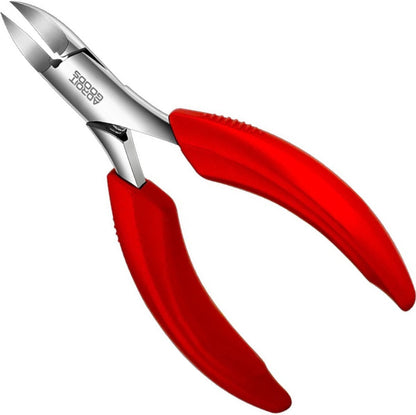 tang met rood handvat en roestvrijstalen snijmond voor precisiewerk