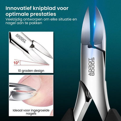 RVS knipblad met 10 graden ontwerp voor perfecte nagelverzorging en ingegroeide nagels