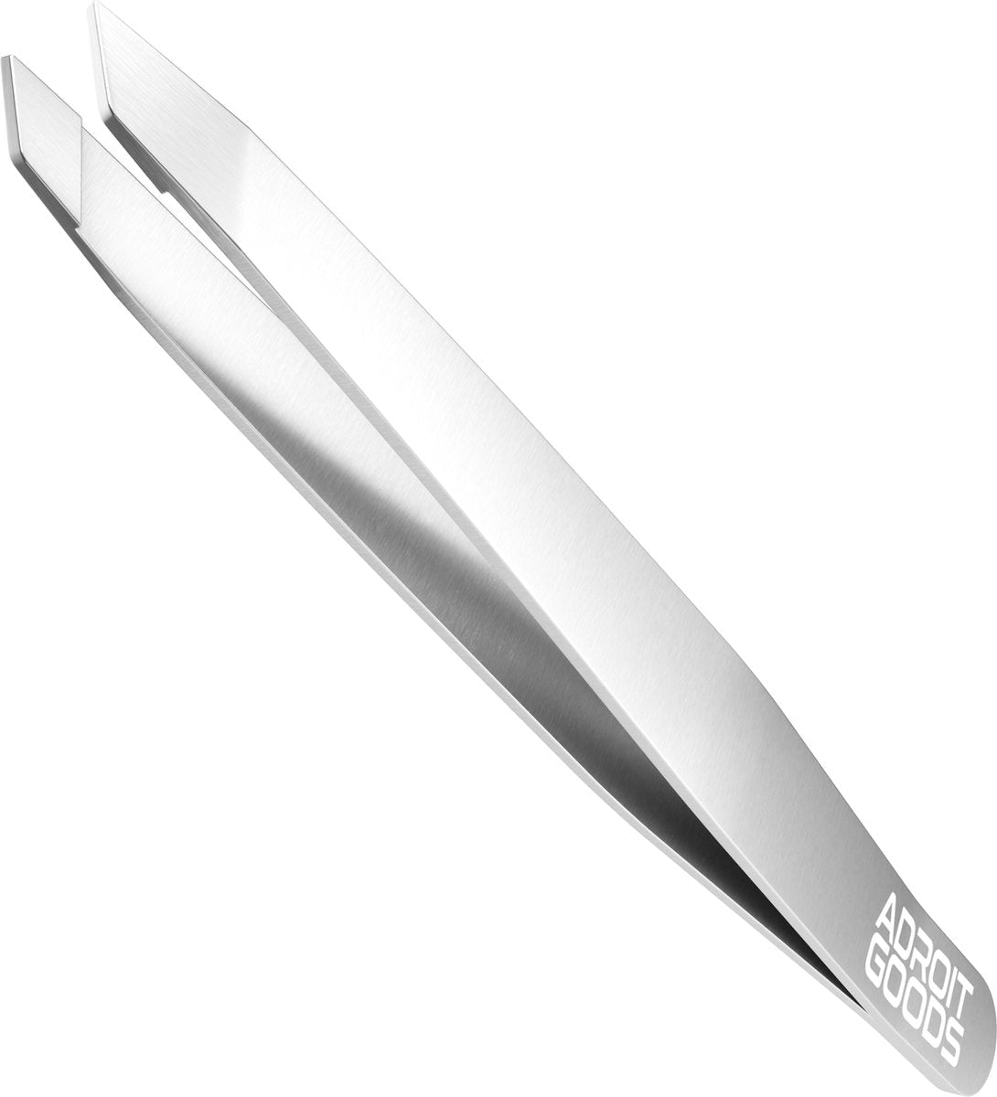 roestvrijstalen pincet met schuine punt en mat oppervlak voor nauwkeurig gebruik