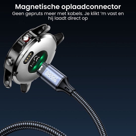 Magnetische oplader verbonden met horloge voor direct en eenvoudig draadloos opladen