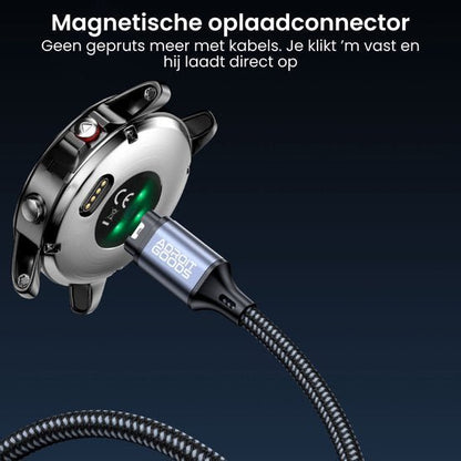 Magnetische oplader verbonden met horloge voor direct en eenvoudig draadloos opladen