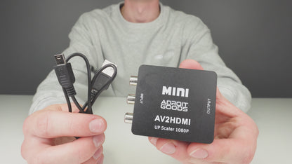 Tulp AV naar HDMI Converter Adapter - RCA Naar HDMI - Met Voedingskabel - Omvormer - 1080P Full HD