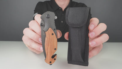 Survival Zakmes - Nova X46 - Survival mes - Jachtmes - Staal en Eikenhout - Camping