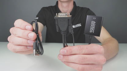 VGA (D-Sub) naar HDMI 1.4 kabel - 25 cm - Zwart