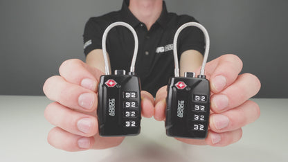 Kofferslot - TSA Reisslot - Hangslot - 4 Cijferig - 2 Stuks - Zwart