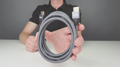 8K HDMI Kabel - 2.1 Nylon 8K 60Hz 4K 120Hz - Grijs