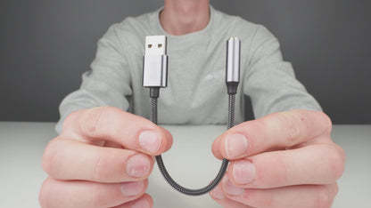 Usb-A Naar 3,5 mm Aux Audio-Adapter - Externe USB (3D) Geluidskaart - Sound Card - Usb 5.1