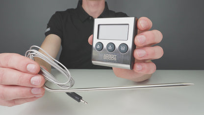 BBQ Keukenthermometer - Digitaal – Vleesthermometer – Met timer - Magnetisch - RVS