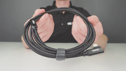 Usb-C Verlengkabel Haaks - 10Gbps - 4K@60Hz - Female naar Male Kabel - Verlenging - Zwart