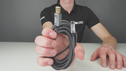 Usb-C Naar Usb-B Kabel - Printerkabel - Grijs