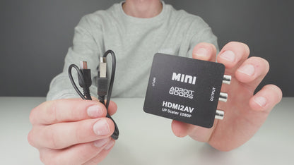 HDMI naar Tulp AV Converter Adapter - HDMI Naar RCA - Met Voedingskabel - Omvormer - 1080P Full HD