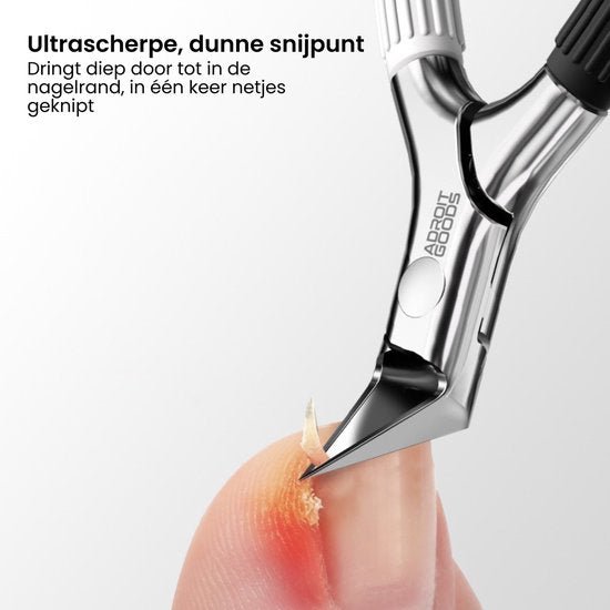 roestvrijstalen nagelknipper met ultrascherpe, dunne snijpunt knipt ingegroeide nagel netjes