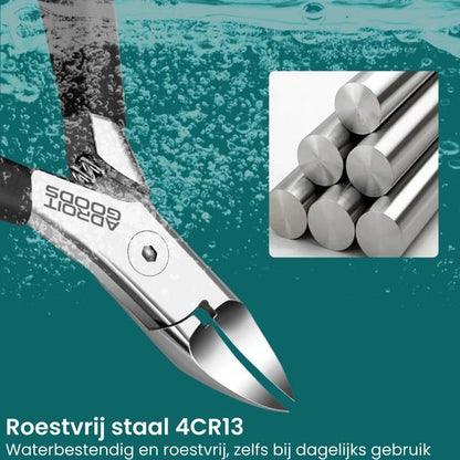 Waterbestendige roestvrijstalen kniptang 4CR13 met close-up van staalstaven