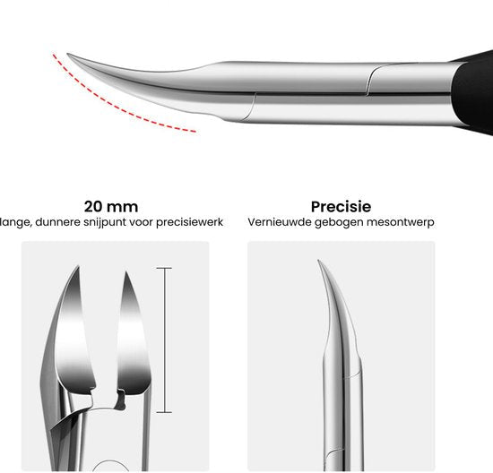 gladde metalen pincet met gebogen punt voor nauwkeurig en precies werk