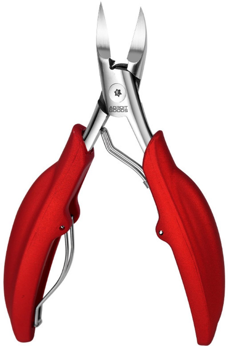 rood handvat kniptang met rvs snijbladen en veermechanisme voor precisieknippen