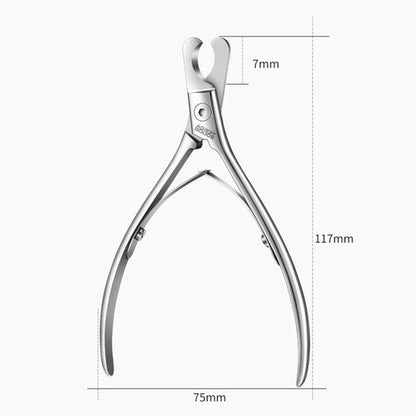 roestvrijstalen tang met precieze afmetingen voor professionele toepassingen