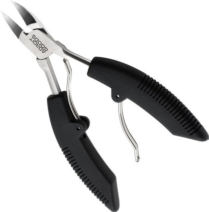 Precisie kniptang met zwarte ergonomische handgrepen en metalen snijkanten voor fijne taken