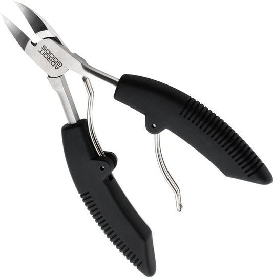 Precisie kniptang met zwarte ergonomische handgrepen en metalen snijkanten voor fijne taken